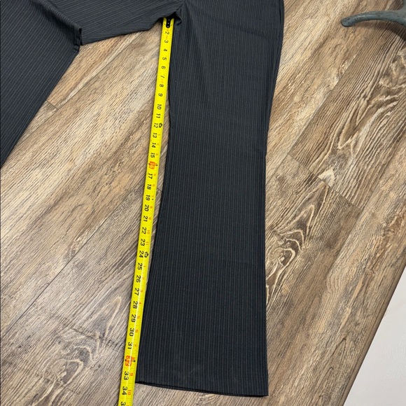 NWT size 12 TALL New York & Company Gray Pinstripe Bootcut Summer Stretch Pants - Picture 8 of 9
